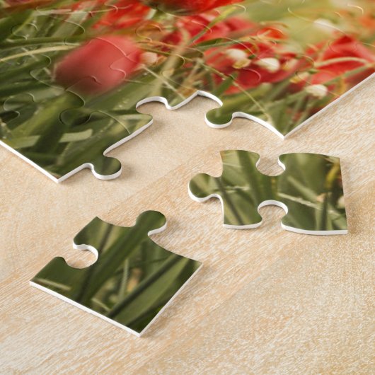 Golden Retirever in Roten Blume Puzzle (Seite)
