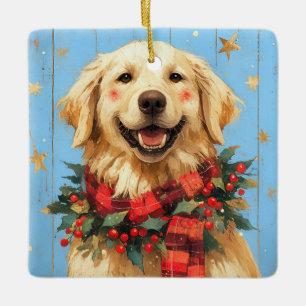 Golden Retreiver Dog Keramikornament