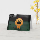 Golden Retreiver Halloween Karte (Gelbe Blume)