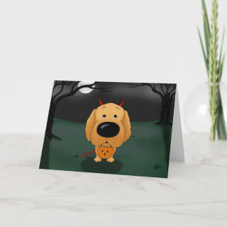 Golden Retreiver Halloween Karte