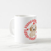 Golden Retreiver Hund, schlampige Küsse Kaffeetasse (Vorderseite Links)