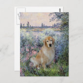 Golden Retriever10 - An der Seine Postkarte (Vorne/Hinten)