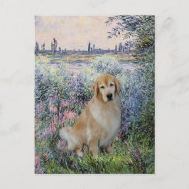 Golden Retriever10 - An der Seine Postkarte