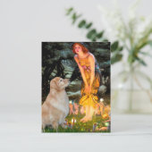 Golden Retriever 11 - Mid Eve Postkarte (Stehend Vorderseite)