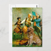 Golden Retriever 1 - Geist von &apos;76 Postkarte (Vorne/Hinten)