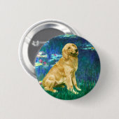 Golden Retriever 1 - Lilies 5 Button (Vorne & Hinten)