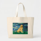 Golden Retriever 1 - Lilies 5 Jumbo Stoffbeutel (Vorne)