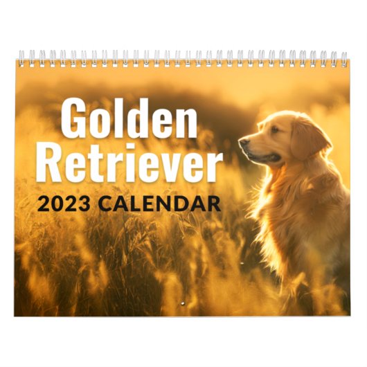 Golden Retriever 2023 Monthly Wall Calendar Kalender (Titelbild)