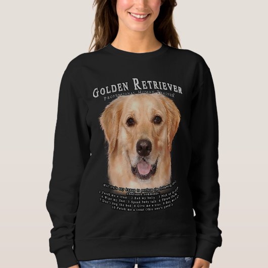 Golden Retriever 2 Owner  Human Trainer Sweatshirt (Vorderseite)