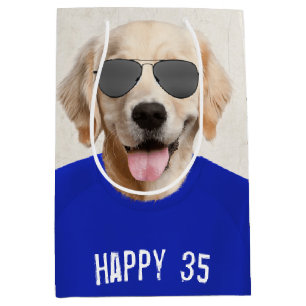 Golden Retriever 35. Geburtstag Mittlere Geschenkt Geschenktüte