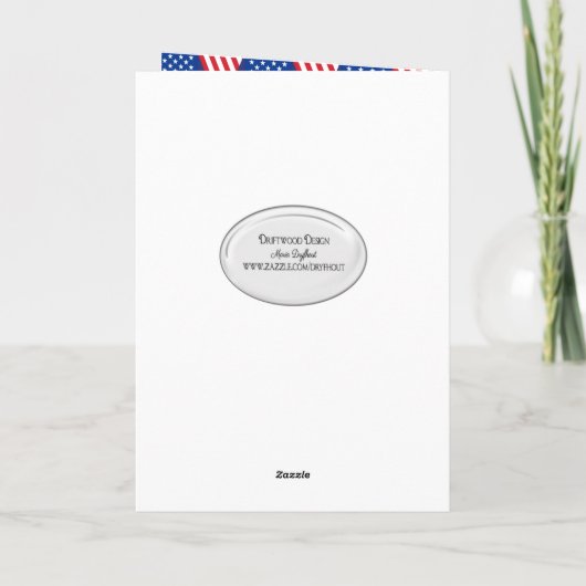 Golden Retriever, 4. Juli Karte (Rückseite)