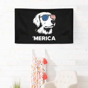 Golden Retriever 4. Juli Merica Banner