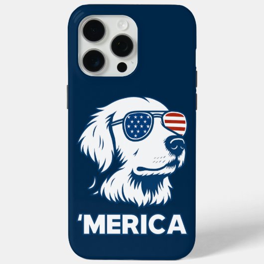 Golden Retriever 4. Juli Merica Case-Mate iPhone Hülle (Rückseite)