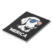 Golden Retriever 4. Juli Merica Notizblock (Rotiert)