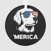 Golden Retriever 4. Juli Merica Ornament (Rückseite)