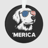 Golden Retriever 4. Juli Merica Ornament (Vorderseite)