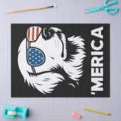 Golden Retriever 4. Juli Merica Seidenpapier (Basteln)