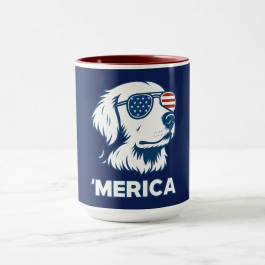 Golden Retriever 4. Juli Merica Tasse (Zentrum)