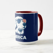 Golden Retriever 4. Juli Merica Tasse (VorderseiteRechts)