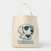 Golden Retriever 4. Juli Merica Tragetasche (Vorne)
