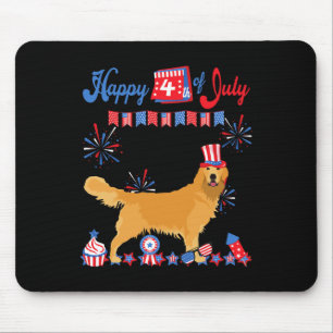 Golden Retriever 4. Juli Rückreise unabhängig Mousepad