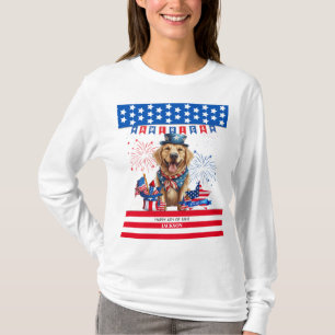 Golden Retriever - 4. Juli - Unabhängigkeit der US T-Shirt