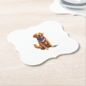 Golden Retriever 4. Juli Vintage Patriotisches T-S Untersetzer (angewinkelt)