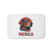 Golden Retriever 4th Of July Merica T-Shirt Badematte (Vorderseite)