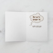 Golden Retriever 55. Geburtstag Spaß Karte (Innenseite)