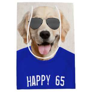 Golden Retriever 65. Geburtstag Mittlere Geschenkt Geschenktüte