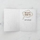 Golden Retriever 74. Geburtstag Spaß Karte (Innenseite)