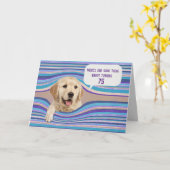 Golden Retriever 75. Geburtstagskarte Spaß Karte (Gelbe Blume)