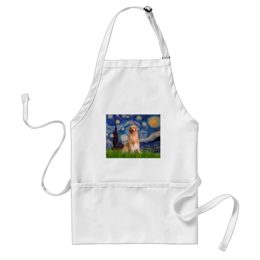 Golden Retriever 8 - Starry Night Schürze (Vorne)