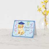Golden retriever-Absolvent Karte (Gelbe Blume)