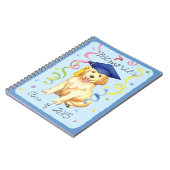 Golden retriever-Absolvent Notizblock (Linke Seite)