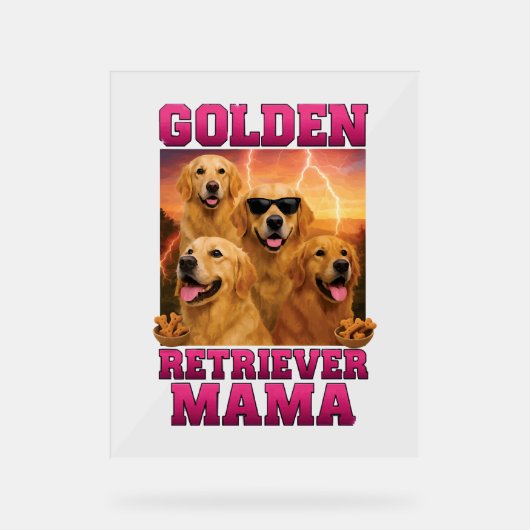 Golden Retriever Acrylschild (Vorderseite)