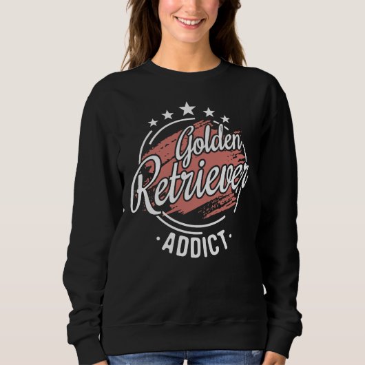 Golden Retriever Addict Cool Funny Nerdy Comic Gra Sweatshirt (Vorderseite)
