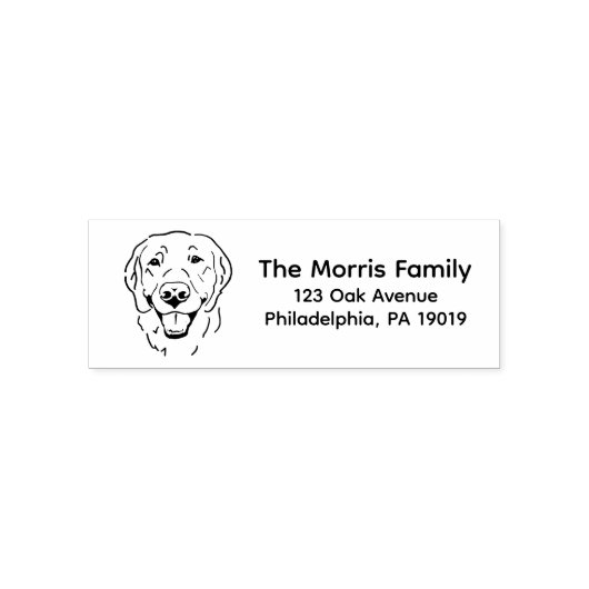 Golden Retriever Address Briefmarke Permastempel (Design)