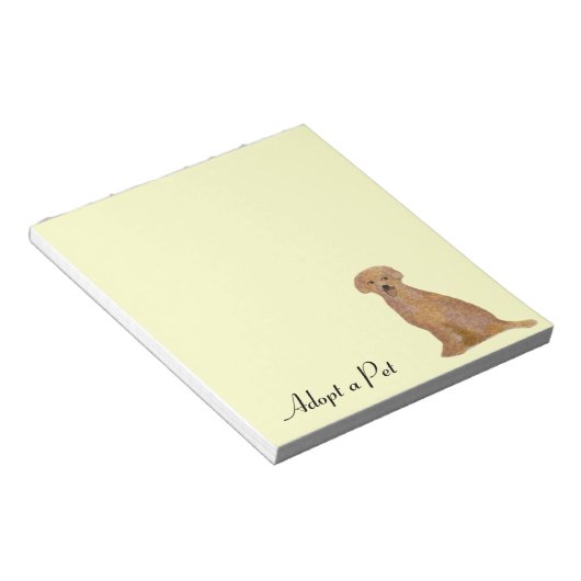 Golden Retriever Adoptiert Pet Notepad Notizblock (angewinkelt)
