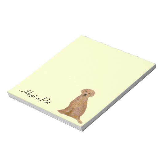 Golden Retriever Adoptiert Pet Notepad Notizblock (Rotiert)