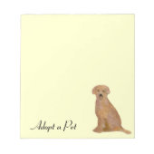 Golden Retriever Adoptiert Pet Notepad Notizblock (Vorderseite)