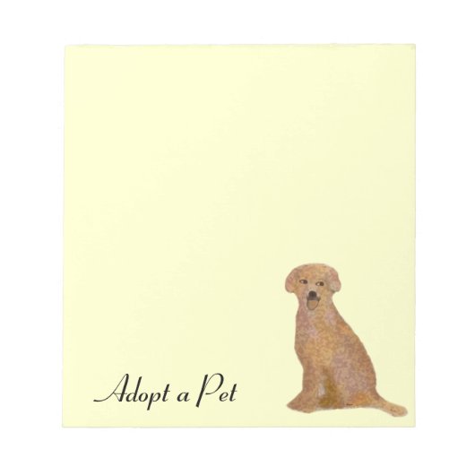 Golden Retriever Adoptiert Pet Notepad Notizblock (Vorderseite)