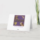 Golden Retriever Affe Barrel Birthday Karte (Rückseite)