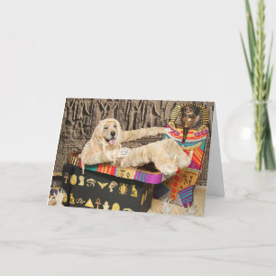 Golden Retriever ägyptische Mumie Halloween  Feiertagskarte