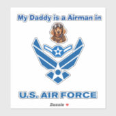 Golden Retriever Air Force Airman Daddy Aufkleber (Blatt)