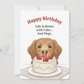Golden Retriever Alles Gute zum Geburtstag Hundeli Einladung