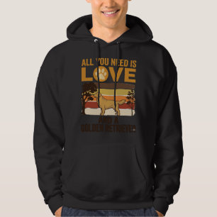 Golden Retriever Alles was du brauchst ist Liebe V Hoodie
