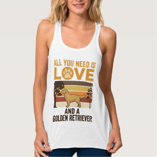 Golden Retriever Alles was du brauchst ist Liebe V Tank Top