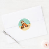 Golden Retriever als Pumpkin Fall Stickers verklei (Umschlag)