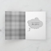 Golden Retriever am karierten Geburtstag Spaß Karte (Innenseite)